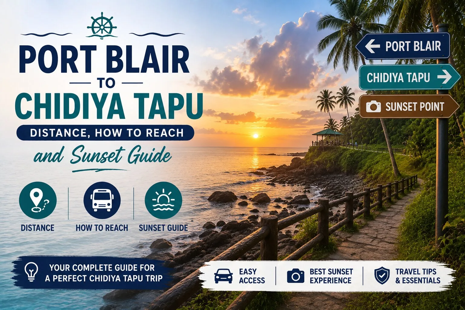 Port Blair to Chidiya Tapu: Distance, How to Reach and Sunset Guide