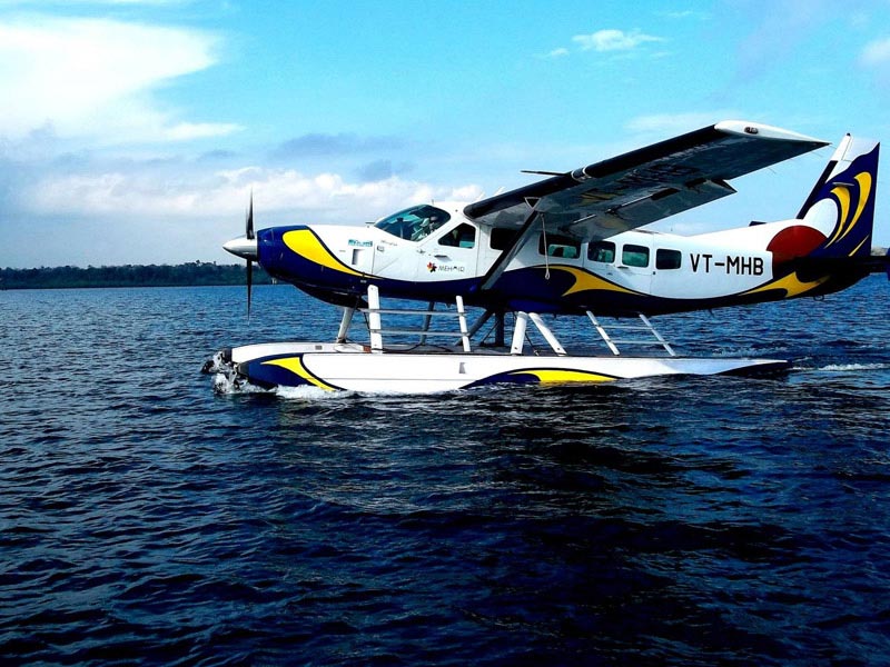 plane on sea