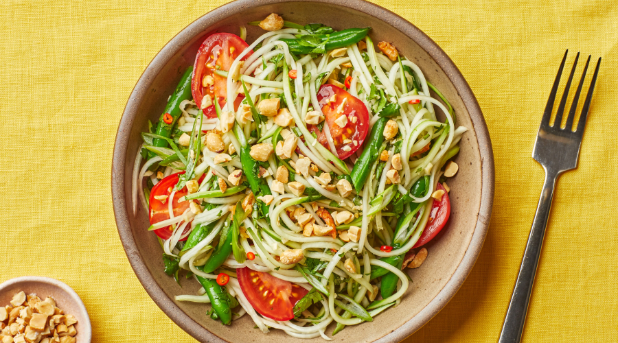 Dishes such as papaya salad in andaman